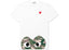 Comme des Garcons Play Women's Camouflage Edge Heart T-shirt White