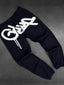 Geedup Black White Graffiti Logo Sweatpants