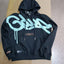 Geedup Black Light Cyan Graffiti Logo Hoodie