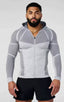 YOUNGLA- Silver Grey Fitted Zip-Up Performance Jacket