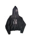 Enfants Riches Déprimés Hood Emblem & Chest Graphic Zip-Up Hoodie - Washed Black