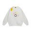 Drew White Paint-Splatter Smiley Relaxed-Fit Crewneck Sweatshirt