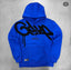 Geedup Royal Blue Black Graffiti Logo Hoodie