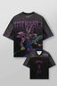YoungLA x Yu-Gi-Oh! Dark Magician Oversized Jersey | Vintage Purple Flame Anime Mesh Tee