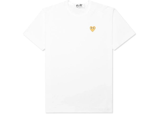 Comme des Garcons Play Gold Heart T-shirt White Hover Image
