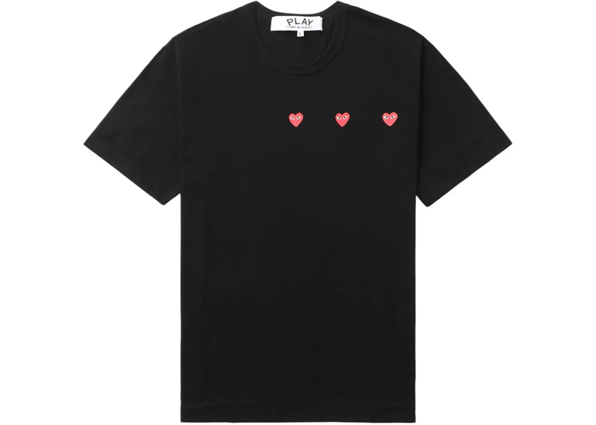 Comme des Garcons PLAY Logo Print Tee Black