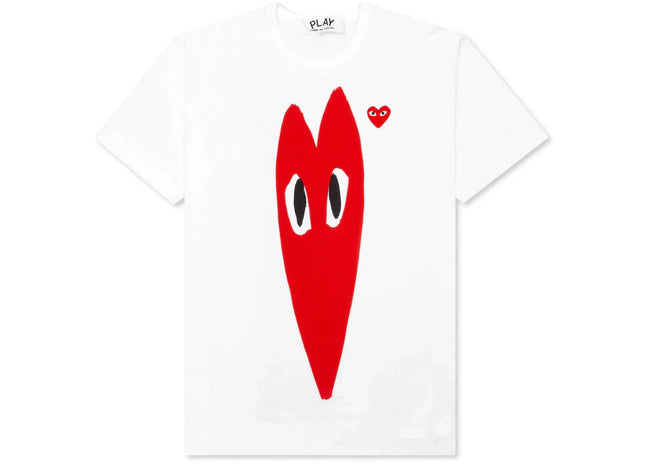 Comme des Garcons Play Red Emblem Long Heart T-shirt White Hover Image