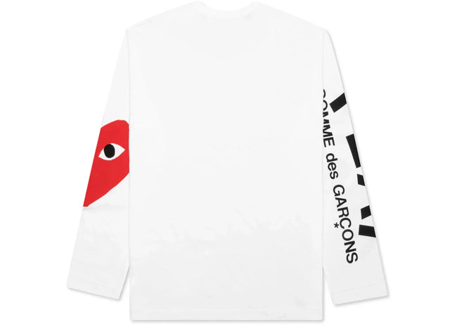 Comme des Garcons Play Women's Red Big Heart L/S T-shirt White Main Image
