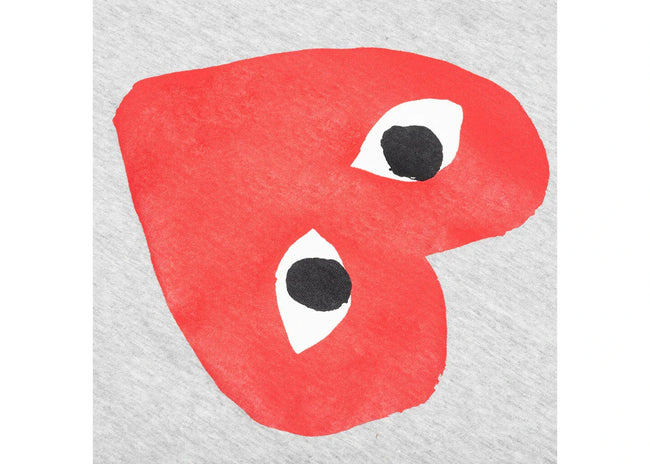 Comme des Garcons Play Women's Red Sideways Heart T-shirt Grey Main Image