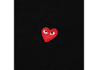 Comme des Garcons Play Women's Small Red Heart L/S T-shirt Black