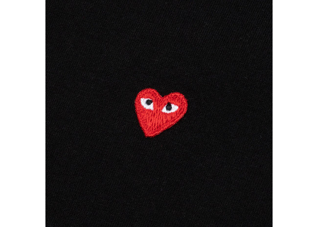Comme des Garcons Play Women's Small Red Heart L/S T-shirt Black Main Image