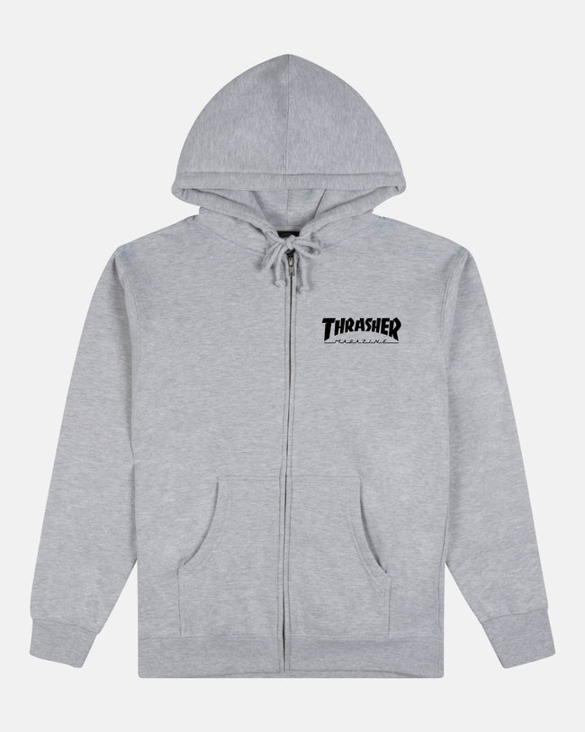 MAG LOGO - ZIP UP HOODIE - GREY Hover Image