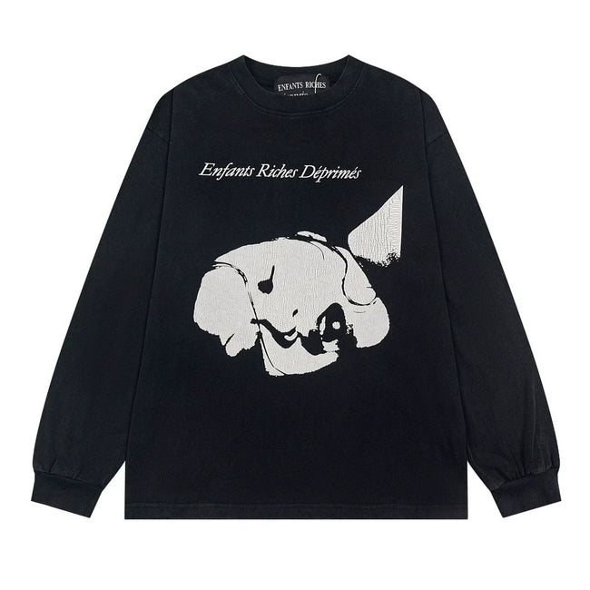 Enfants Riches Déprimés Abstract Dog Graphic Long-Sleeve - Black Hover Image