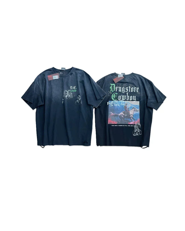 PALY Hollywood "Drugstore Cowboy" Graphic T-Shirt - Black Hover Image