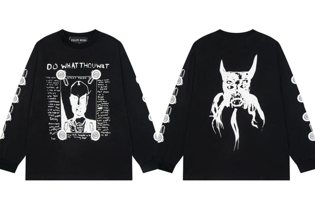 Enfants Riches Déprimés "Do What Thou Wilt" Long-Sleeve - Black Hover Image