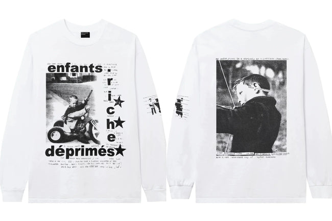 Enfants Riches Déprimés Vertical Lettering & Back Portrait Long-Sleeve - White Hover Image
