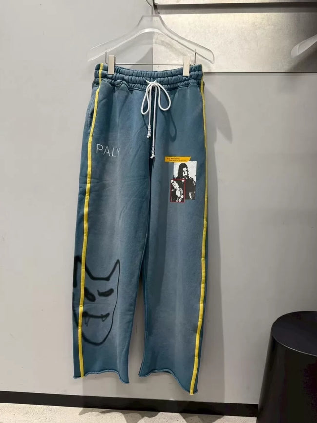 PALY Hollywood Vintage Graphic Sweatpants - Blue Hover Image
