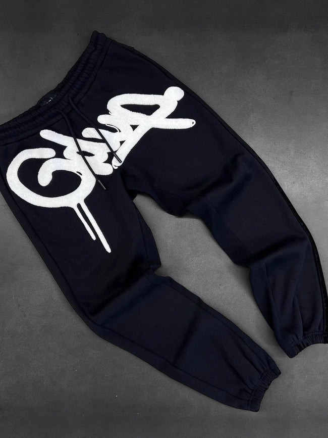 Geedup Black White Graffiti Logo Sweatpants Hover Image