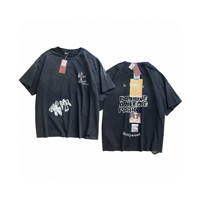 PALY Hollywood Hollywood Vintage Collage Graphic T-Shirt - Black Hover Image