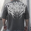 YoungLA Charcoal Grey Tribal Tattoo Back Logo Oversized Shirt | Heavy Cotton Gym Pump Cover
