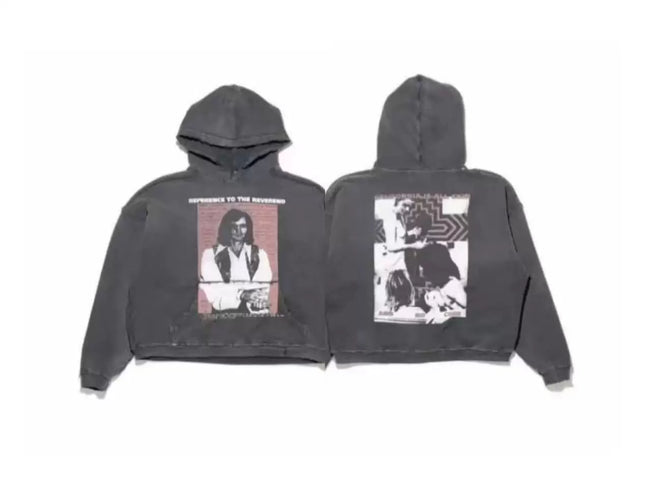 Enfants Riches Déprimés Red Frame Portrait Hoodie - Washed Black Hover Image