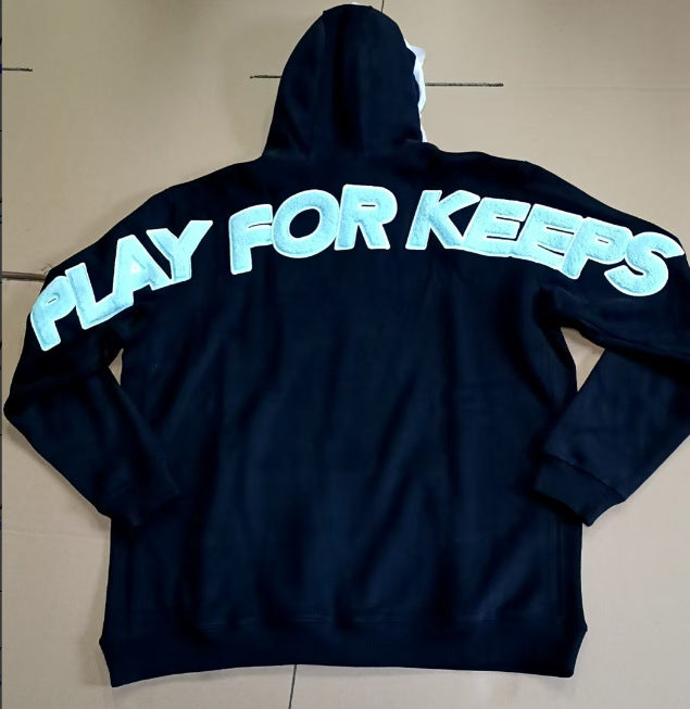 Geedup Navy Light Cyan Play For Keeps Hoodie Hover Image