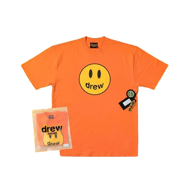 Drew House Smiley Face Short Sleeve T‑Shirt, Orange Hover Image
