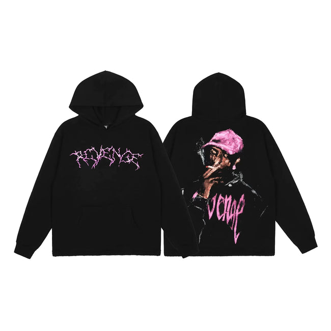 Revenge Pink Carti Smoker Arch Logo Pullover Hoodie Hover Image