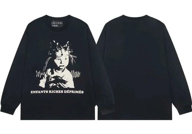 Enfants Riches Déprimés Crown Child Portrait Long-Sleeve   - Black Hover Image