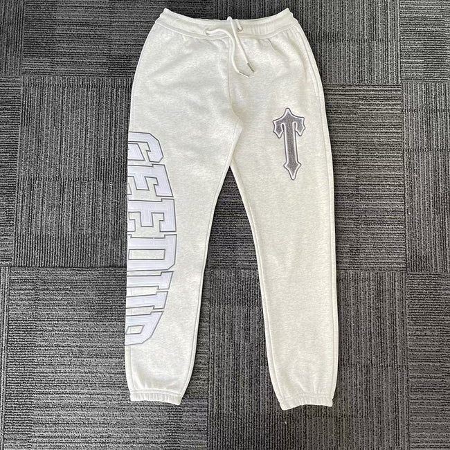 Geedup Off-White Vertical Lettering Cross Logo Sweatpants Hover Image