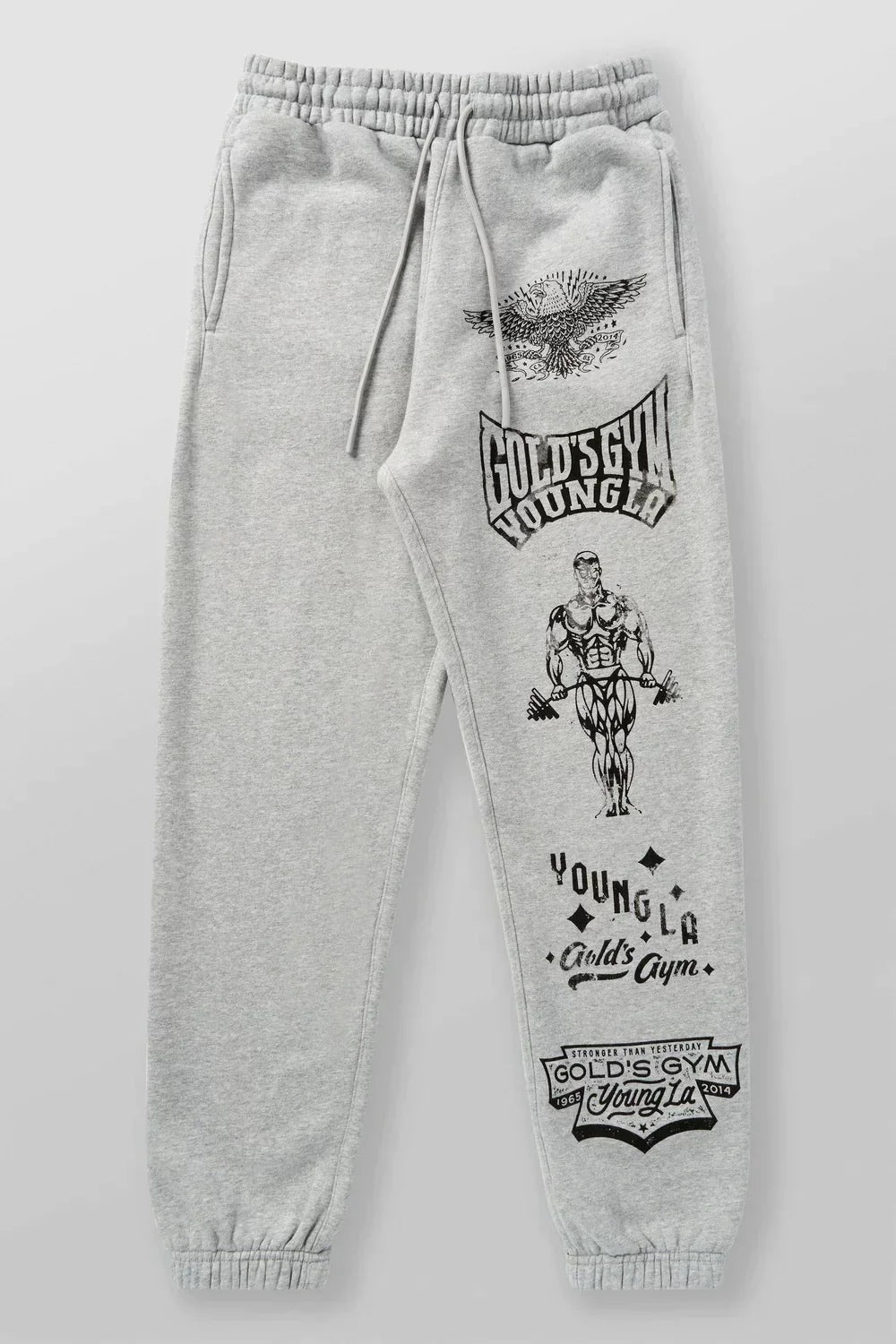 YOUNGLA x Gold's Gym Men's Vintage Graphic Joggers / Sweatpants