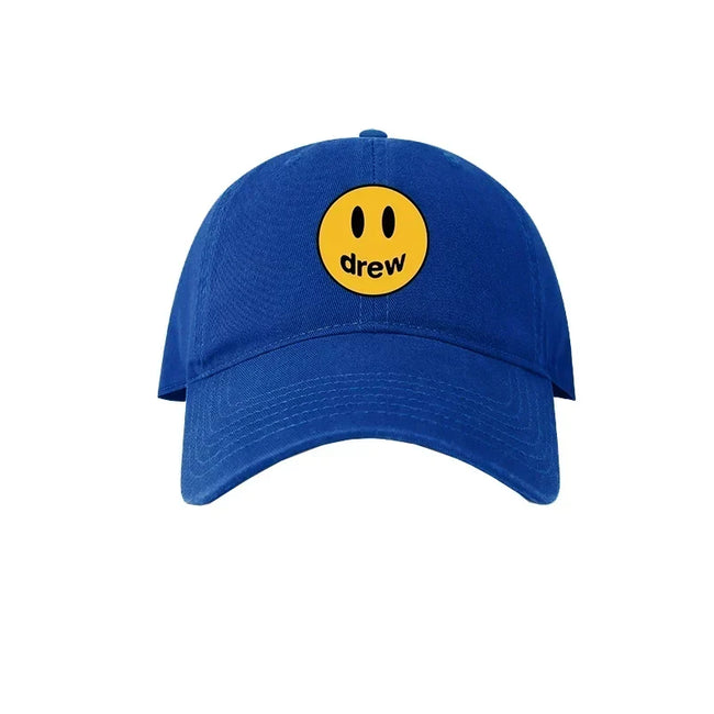 Drew House Smiley Face Baseball Cap, Royal Blue Hover Image