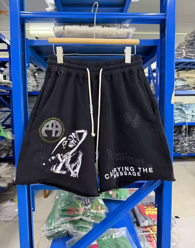 PALY Hollywood "Carrying The Message" Sweatshorts - Black Hover Image