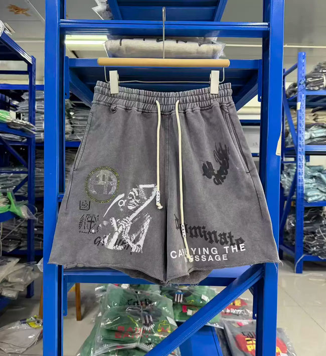 PALY Hollywood "Carrying The Message" Sweatshorts - Grey Hover Image