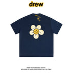 Drew House Daisy Smiley Graphic Oversized Cotton T-Shirt, Off White