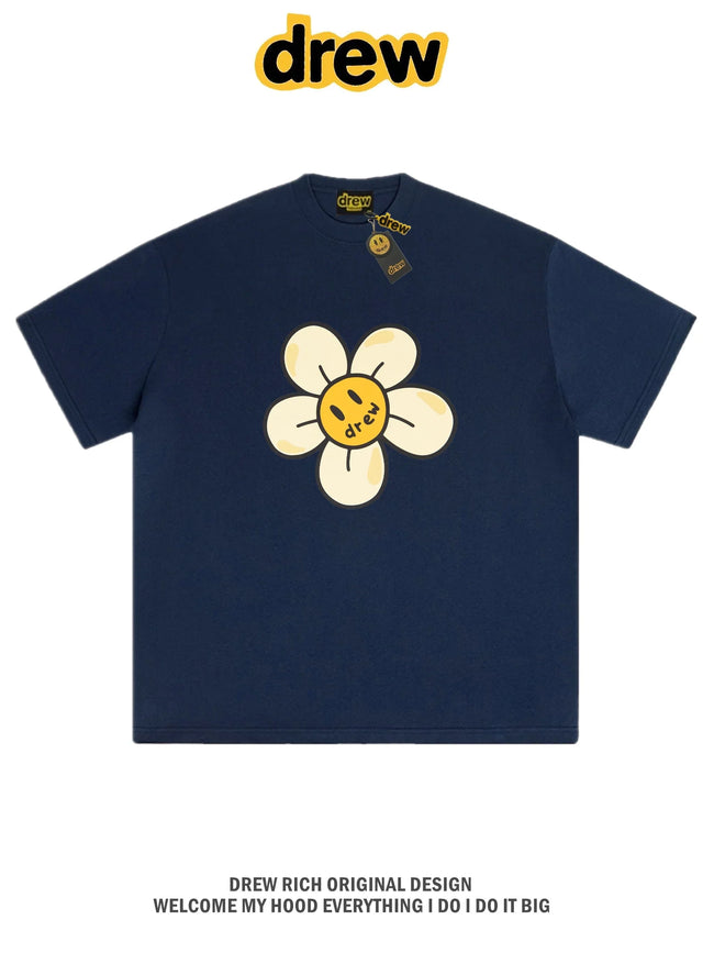 Drew House Daisy Smiley Graphic Oversized Cotton T-Shirt, Off White Hover Image
