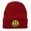 Drew House Smiley Face Knit Beanie, Wine Red