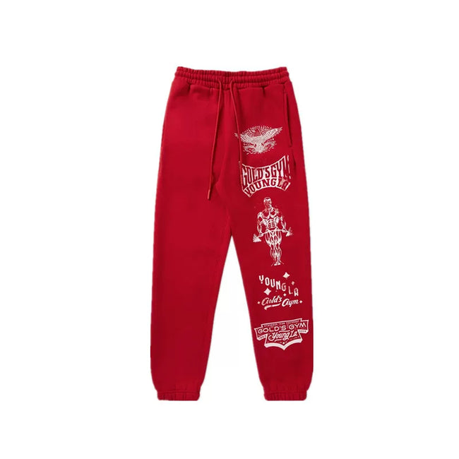 YOUNGLA x Gold's Gym Men's Vintage Graphic Joggers / Sweatpants Main Image