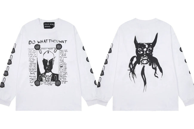 Enfants Riches Déprimés "Do What Thou Wilt" Long-Sleeve - White Hover Image