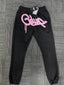 Geedup Black Pink Graffiti Logo Sweatpants