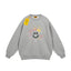 Drew Gray Paint-Splatter Smiley Relaxed-Fit Crewneck Sweatshirt