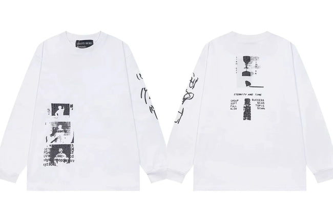 Enfants Riches Déprimés Sleeve Graphic Long-Sleeve - White Hover Image