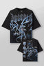 YoungLA x Yu-Gi-Oh! Heavyweight Acid Wash Oversized Tee – Blue-Eyes White Dragon Anime Graphic
