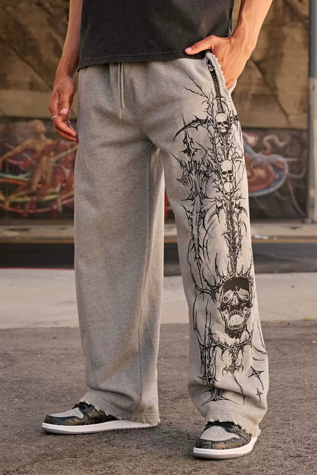 YoungLA Casual Training Sweatpants – Gothic Heather Grey Edition Hover Image