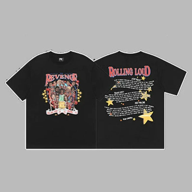 Revenge x Rolling Loud Festival Graphic Short Sleeve T-Shirt Black Hover Image