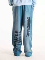 PALY Hollywood Vintage Graphic Sweatpants - Blue