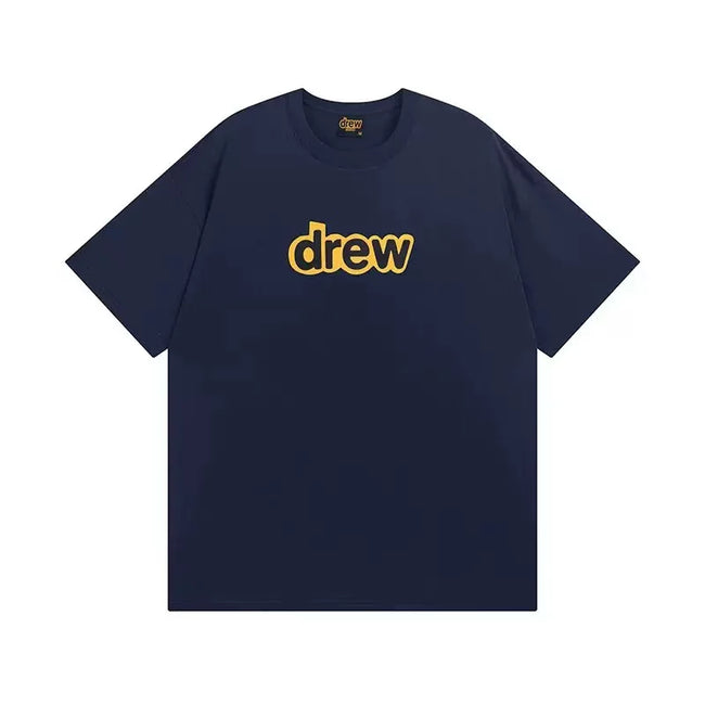 Drew House Logo Short Sleeve T‑Shirt, Navy Blue Hover Image