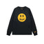 Drew Black Smiley Graphic Oversized Long-Sleeve T-Shirt