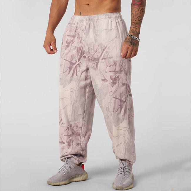 YOUNGLA Men's RealTree Camo Baggy Cuffed Joggers Hover Image
