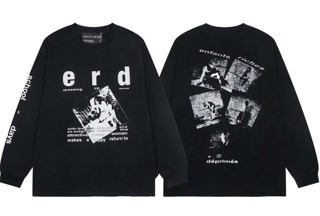 Enfants Riches Déprimés "e r d" Collage Long-Sleeve  - Black Hover Image